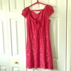 Pink lace dress